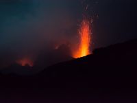 Stromboli-Krater Eruption