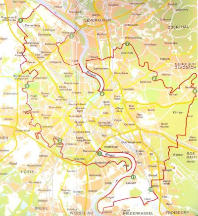 Kölnpfad - Karte