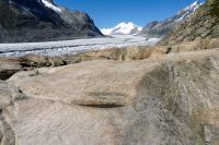 Gletscherschliff am Aletschgletscher (Wallis/Schweiz 09/2014)