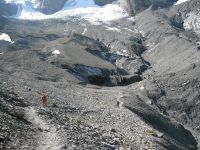 Weg ueber den Gamchigletscher