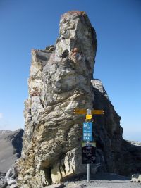 Hinweis auf Kaffee und Kuchen am Hohtuerli [2778m]