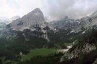 Miselj vrh 2350m und Velska-Dolina - Triglav in Wolken