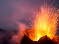 Stromboli-Krater Eruption