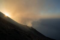 Stromboli-Krater Sonnenuntergang