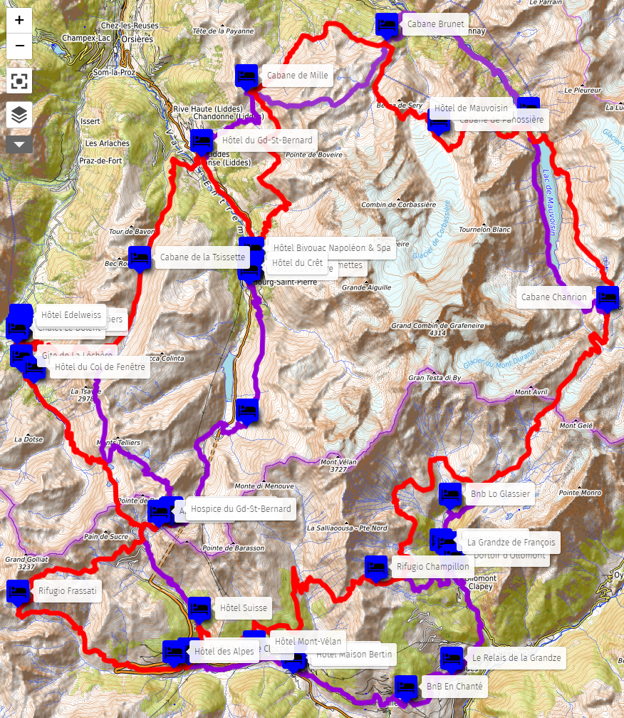 Grand Tour des Combins auf einen Blick